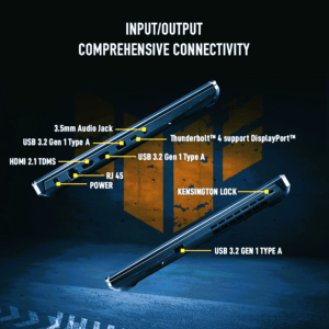 Asus gaming laptop ports specdification