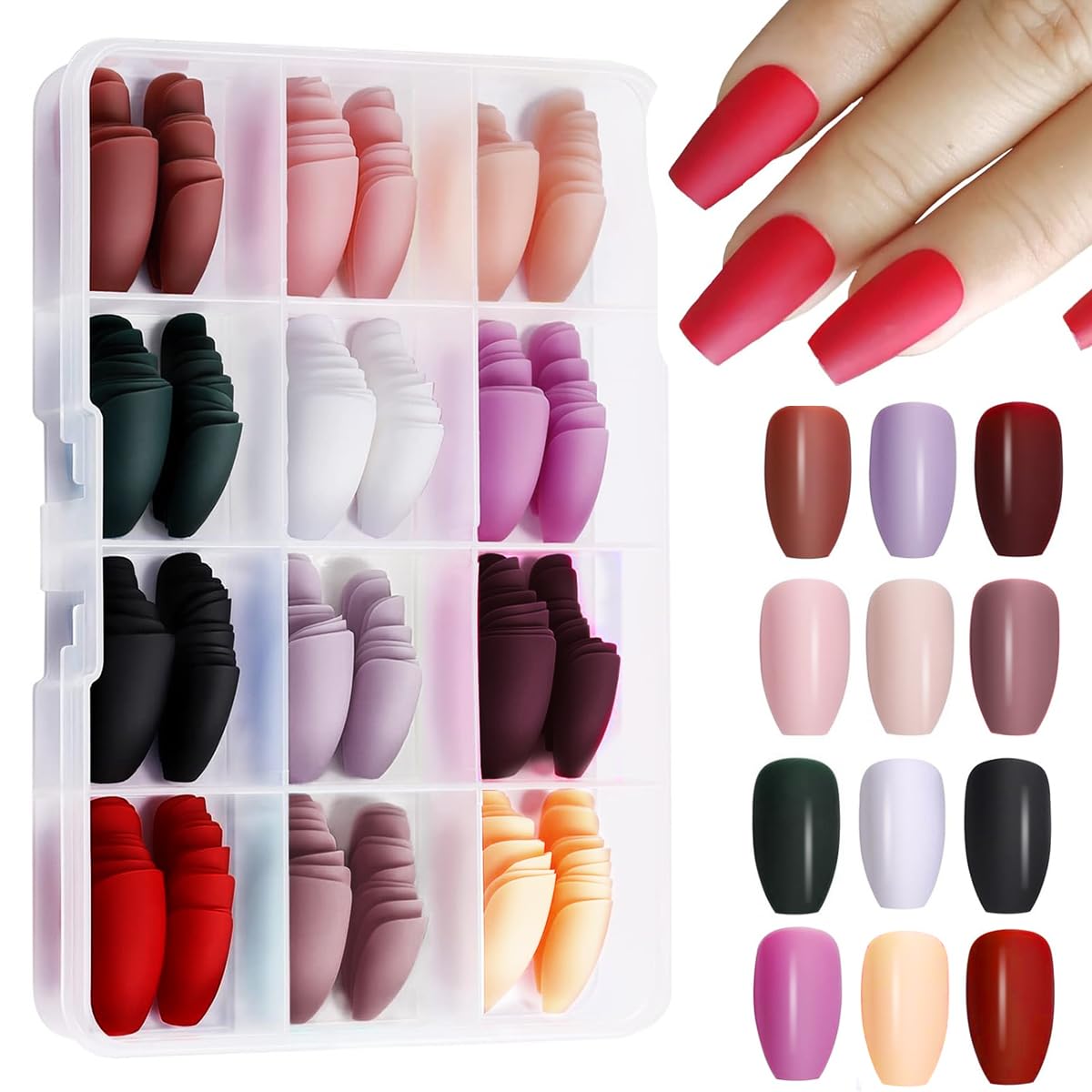 12 Colors Press on Nails Sets | Fake Nails Almond Glue on Nails post thumbnail image